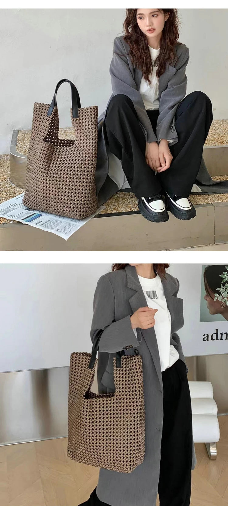 Soft Geometry — Woven Neoprene Tote