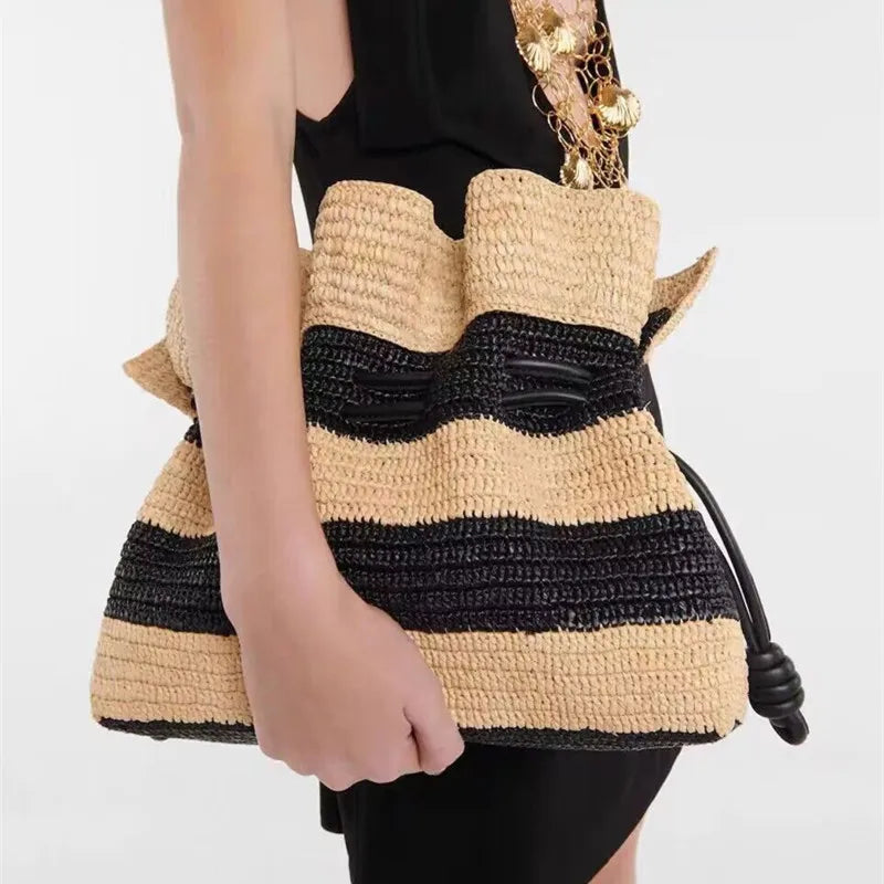 Cabana Stripe — Braided Shoulder Bag