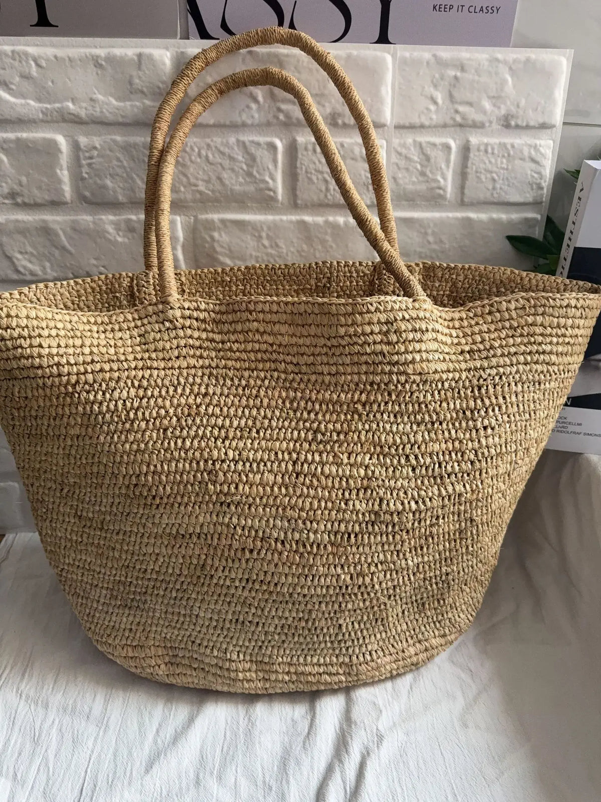 The Market Weave — Handwoven Rattan Tote