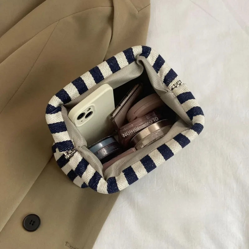 Gallery Stripe — Framed Textile Clutch