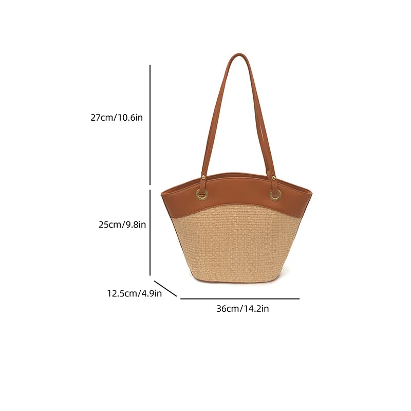 Winged Raffia — Convertible Raffia Tote