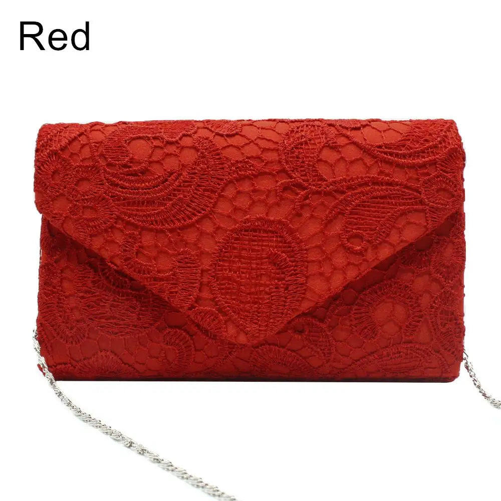 Lace Reverie -- Floral Evening Clutch