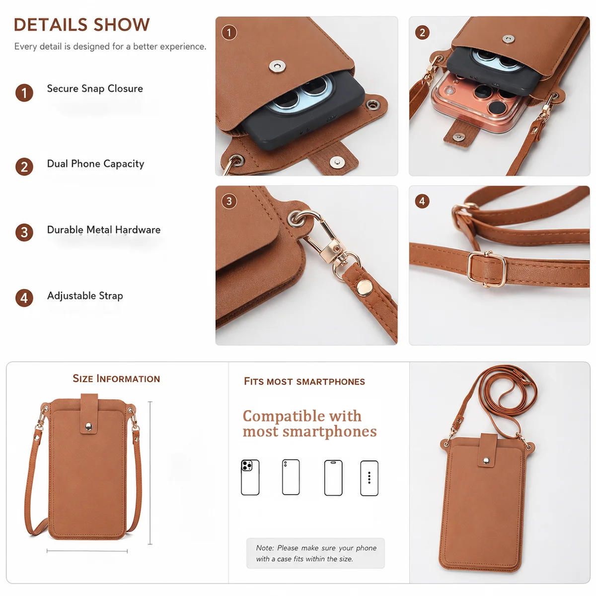 Double Take -- Leather Two-Phone Crossbody