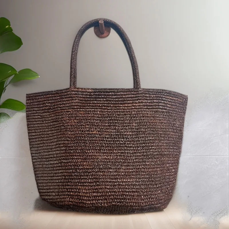 The Market Weave — Handwoven Rattan Tote