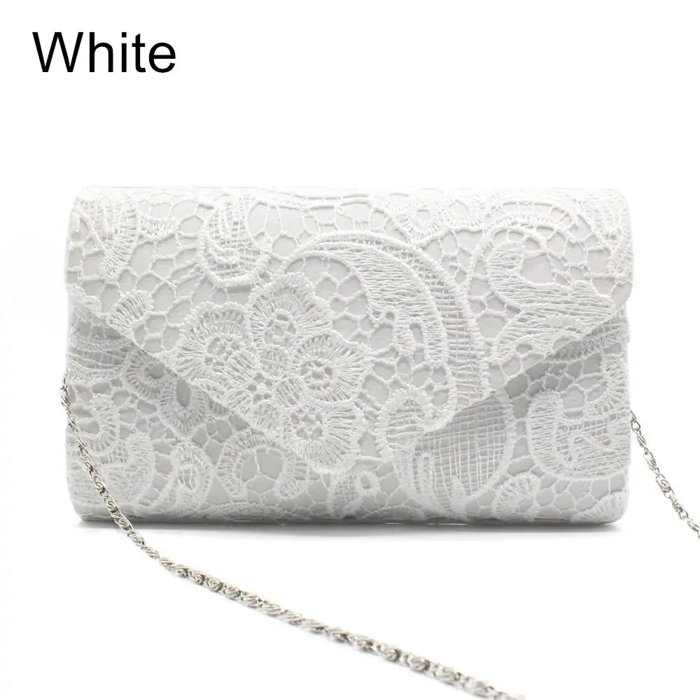 Lace Reverie -- Floral Evening Clutch