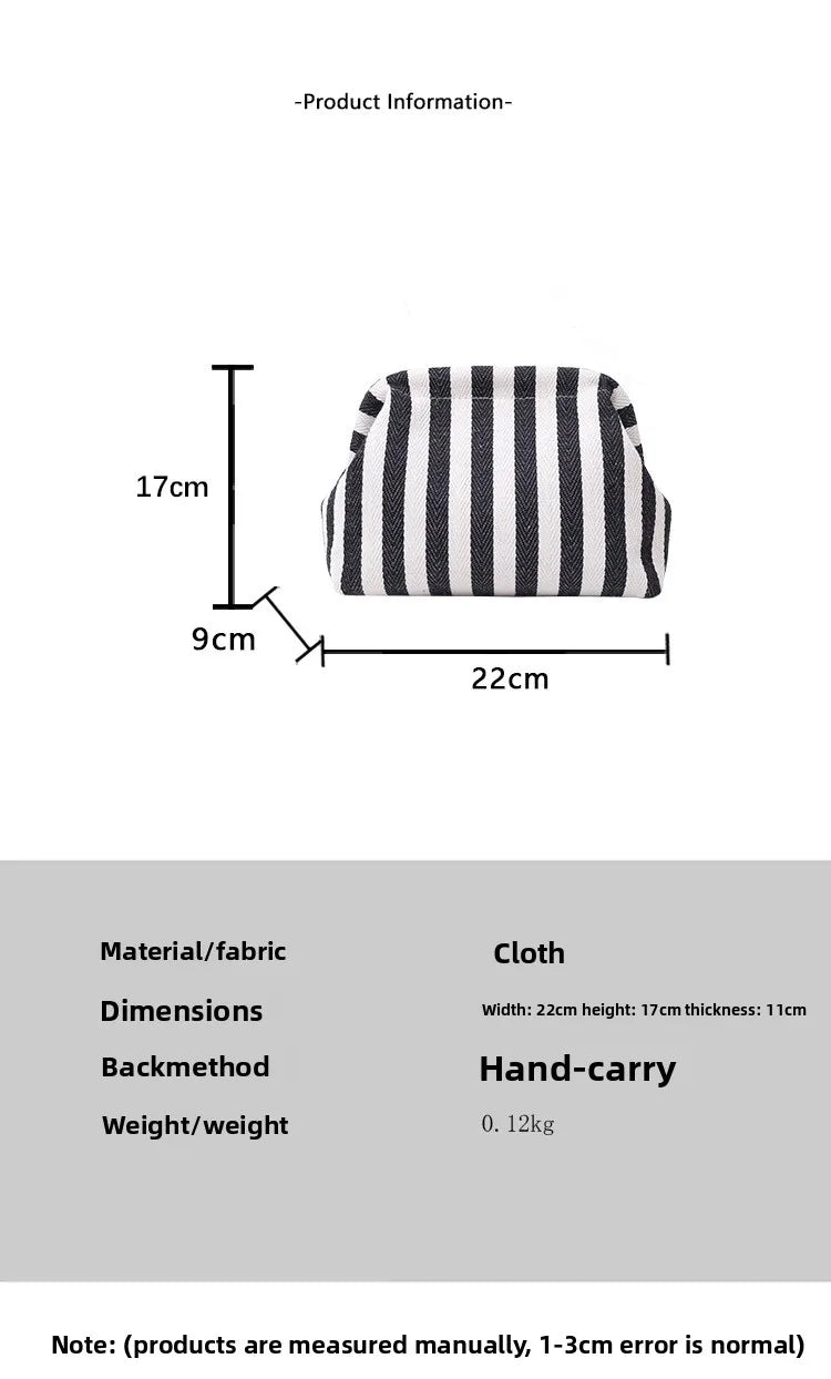 Gallery Stripe — Framed Textile Clutch