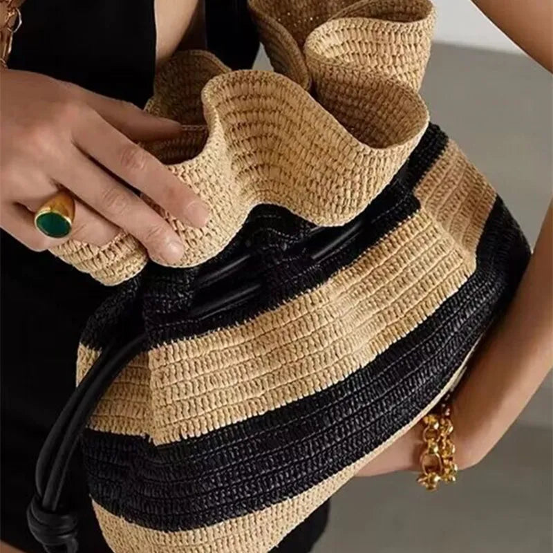 Cabana Stripe — Braided Shoulder Bag