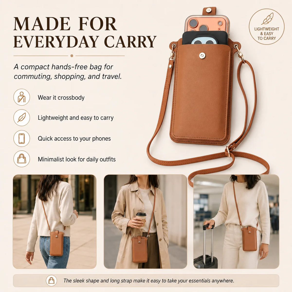 Double Take -- Leather Two-Phone Crossbody