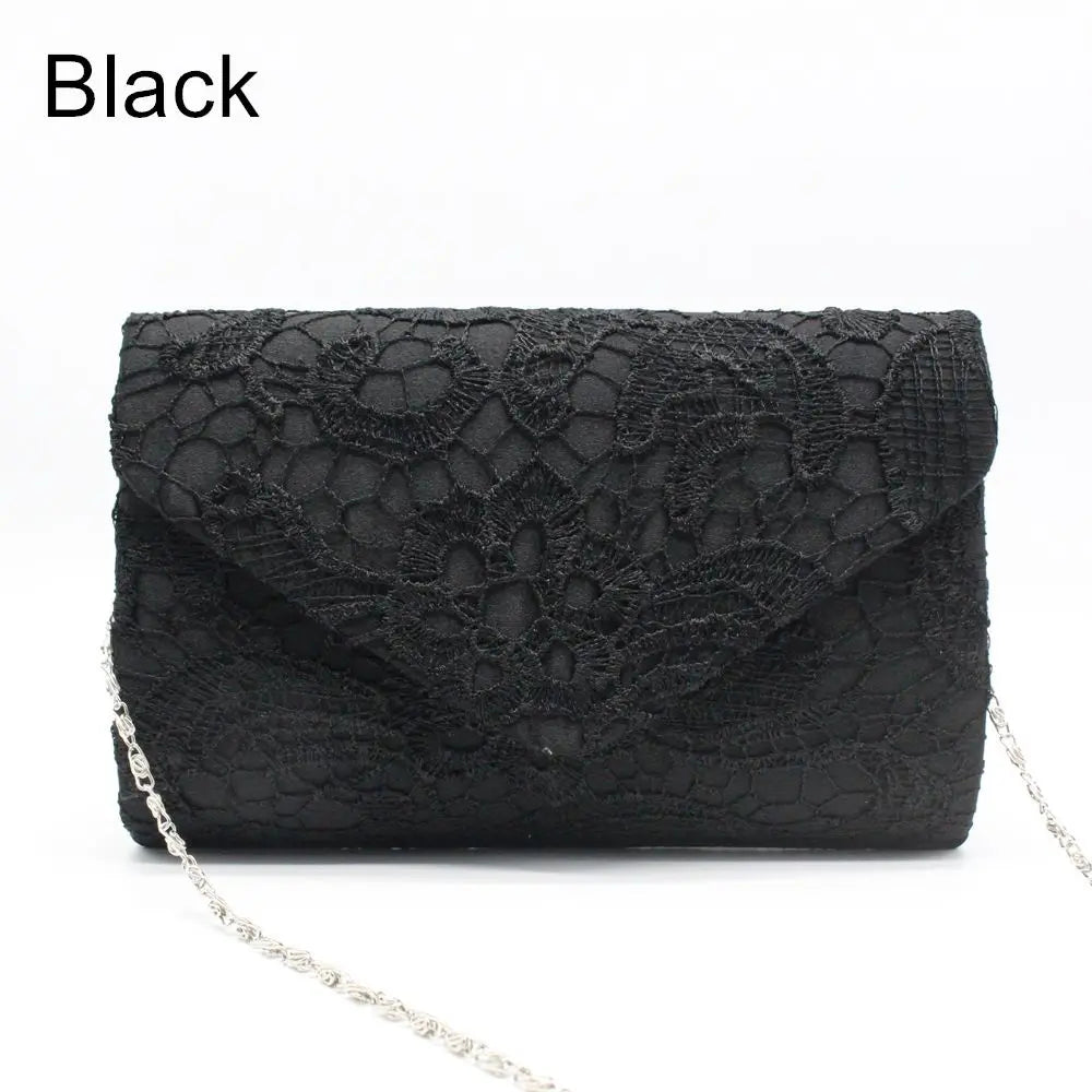 Lace Reverie -- Floral Evening Clutch