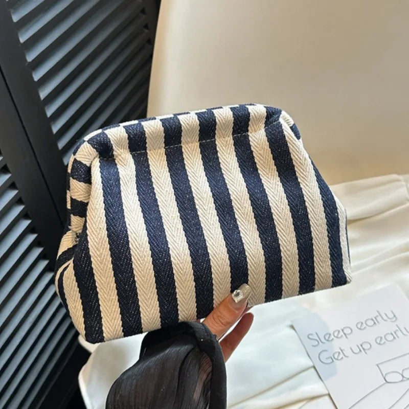Gallery Stripe — Framed Textile Clutch