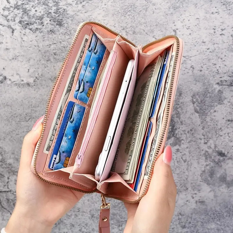 Facet -- Colour Block Zip Wallet