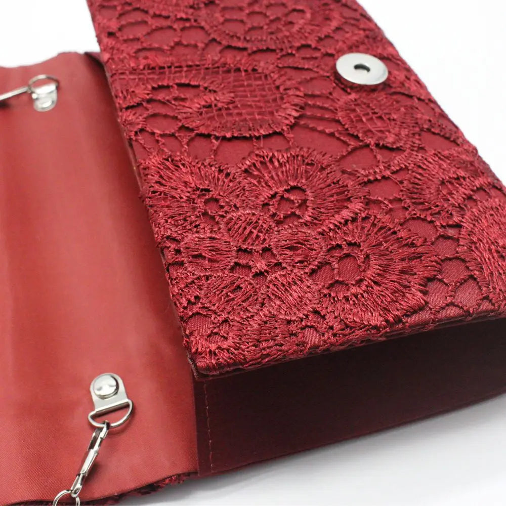 Lace Reverie -- Floral Evening Clutch