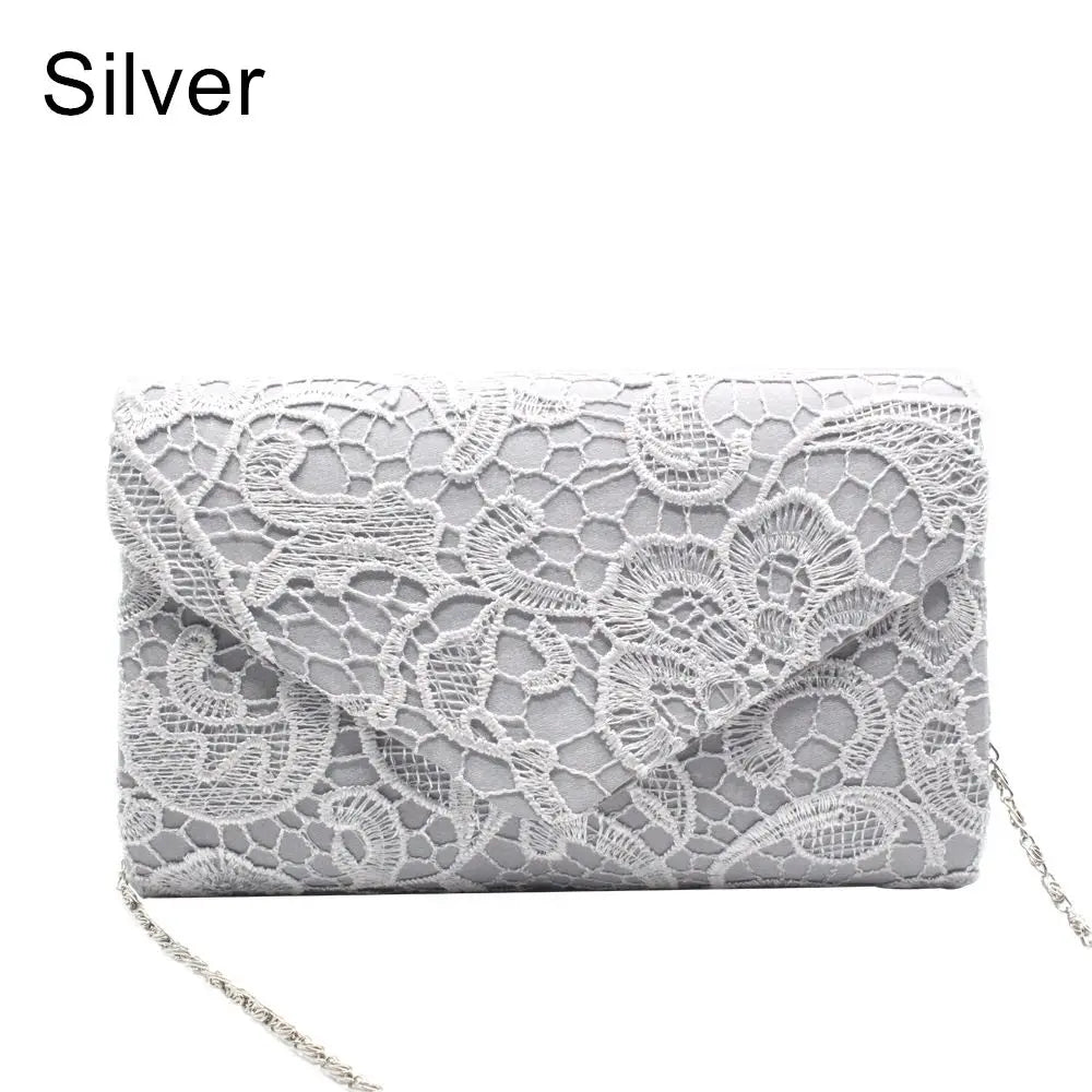 Lace Reverie -- Floral Evening Clutch