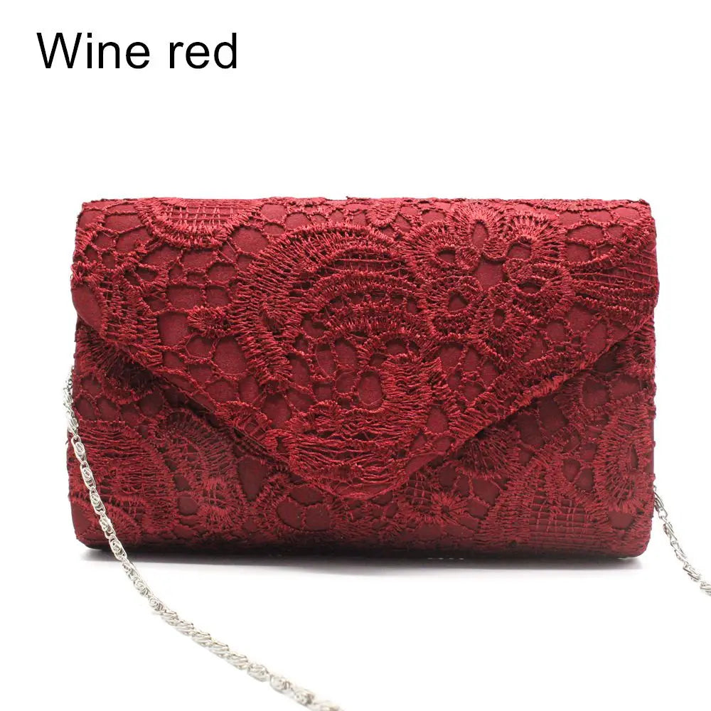 Lace Reverie -- Floral Evening Clutch