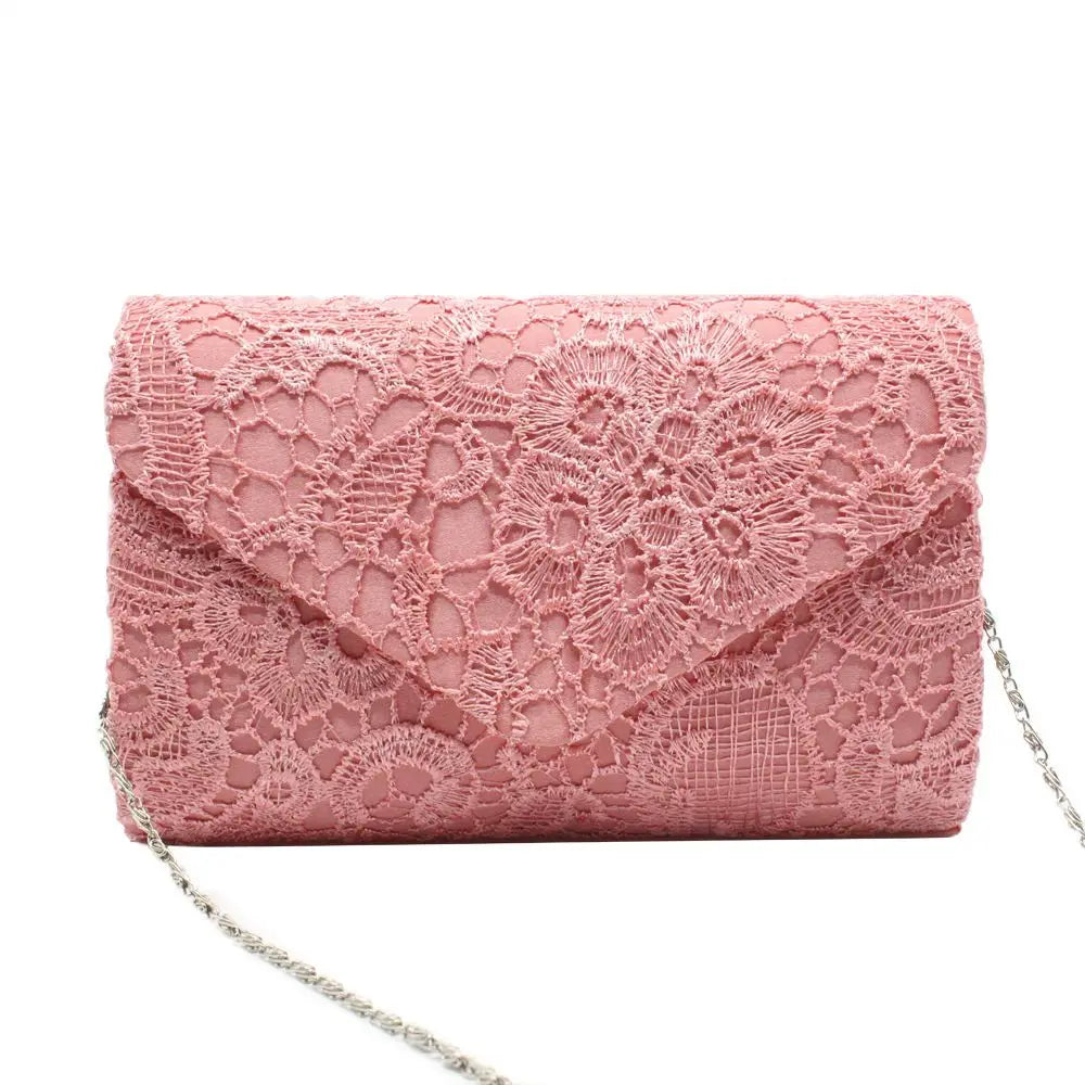 Lace Reverie -- Floral Evening Clutch