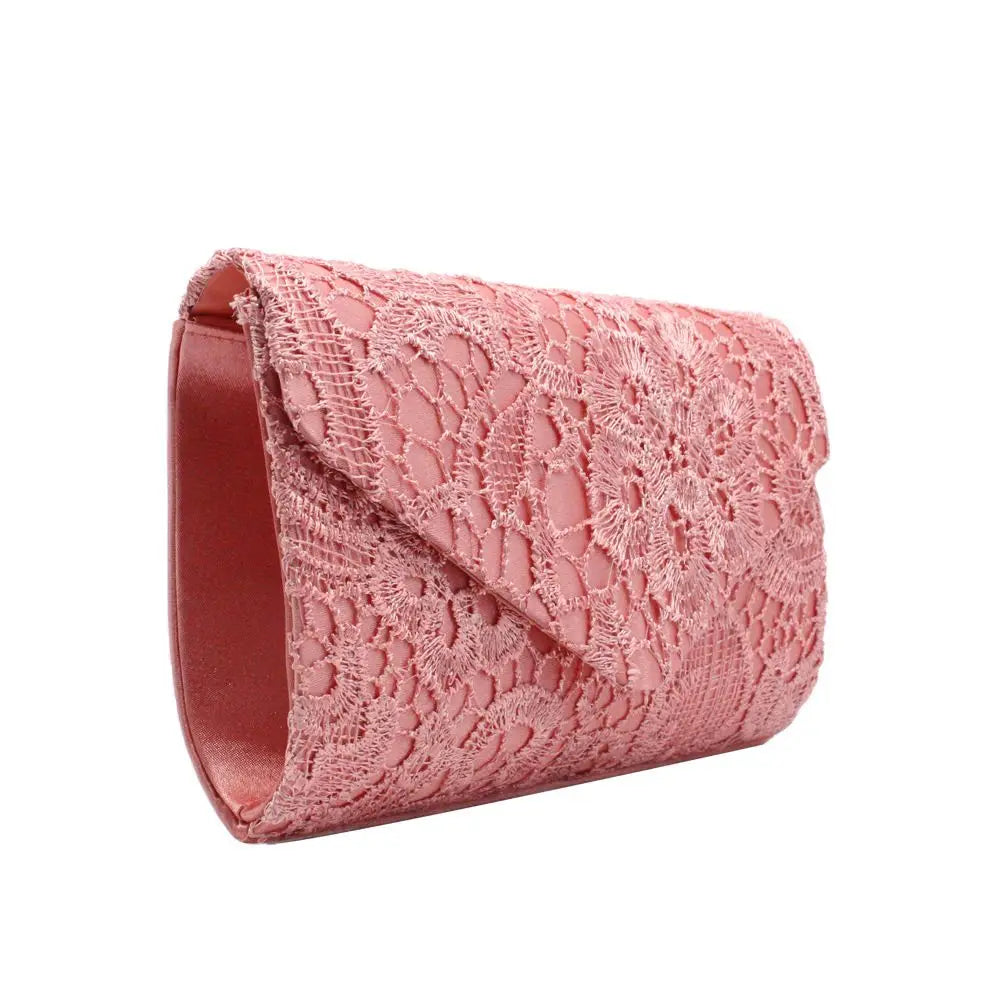 Lace Reverie -- Floral Evening Clutch