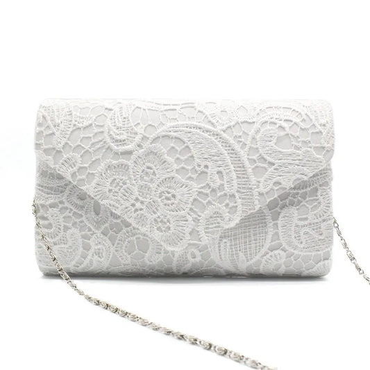 Lace Reverie -- Floral Evening Clutch