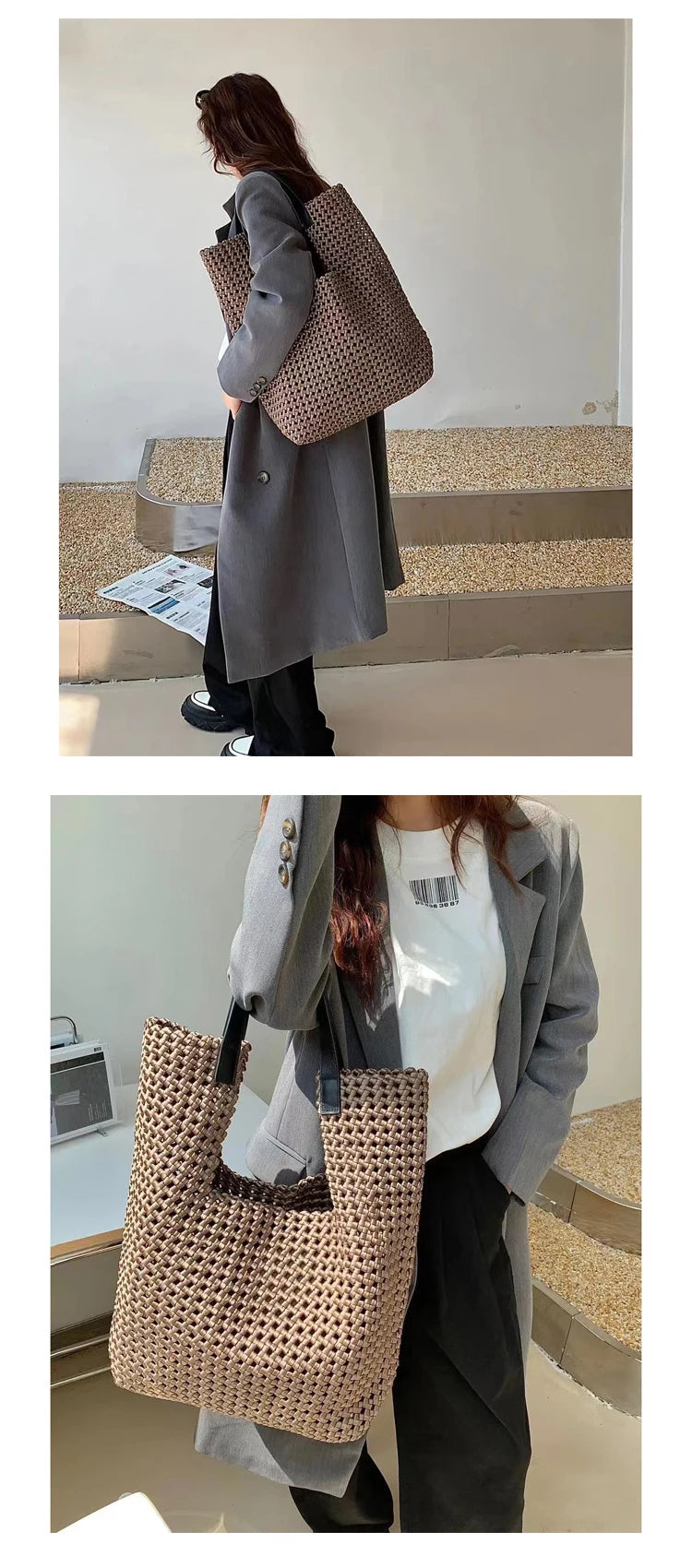 Soft Geometry — Woven Neoprene Tote