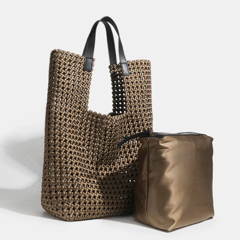 Soft Geometry — Woven Neoprene Tote