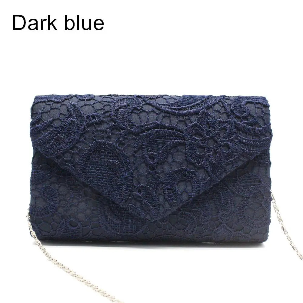 Lace Reverie -- Floral Evening Clutch