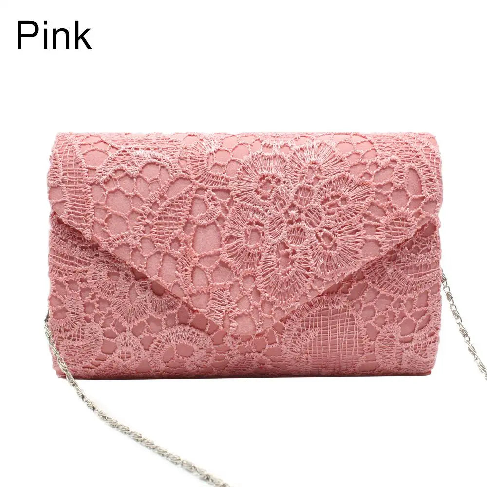 Lace Reverie -- Floral Evening Clutch