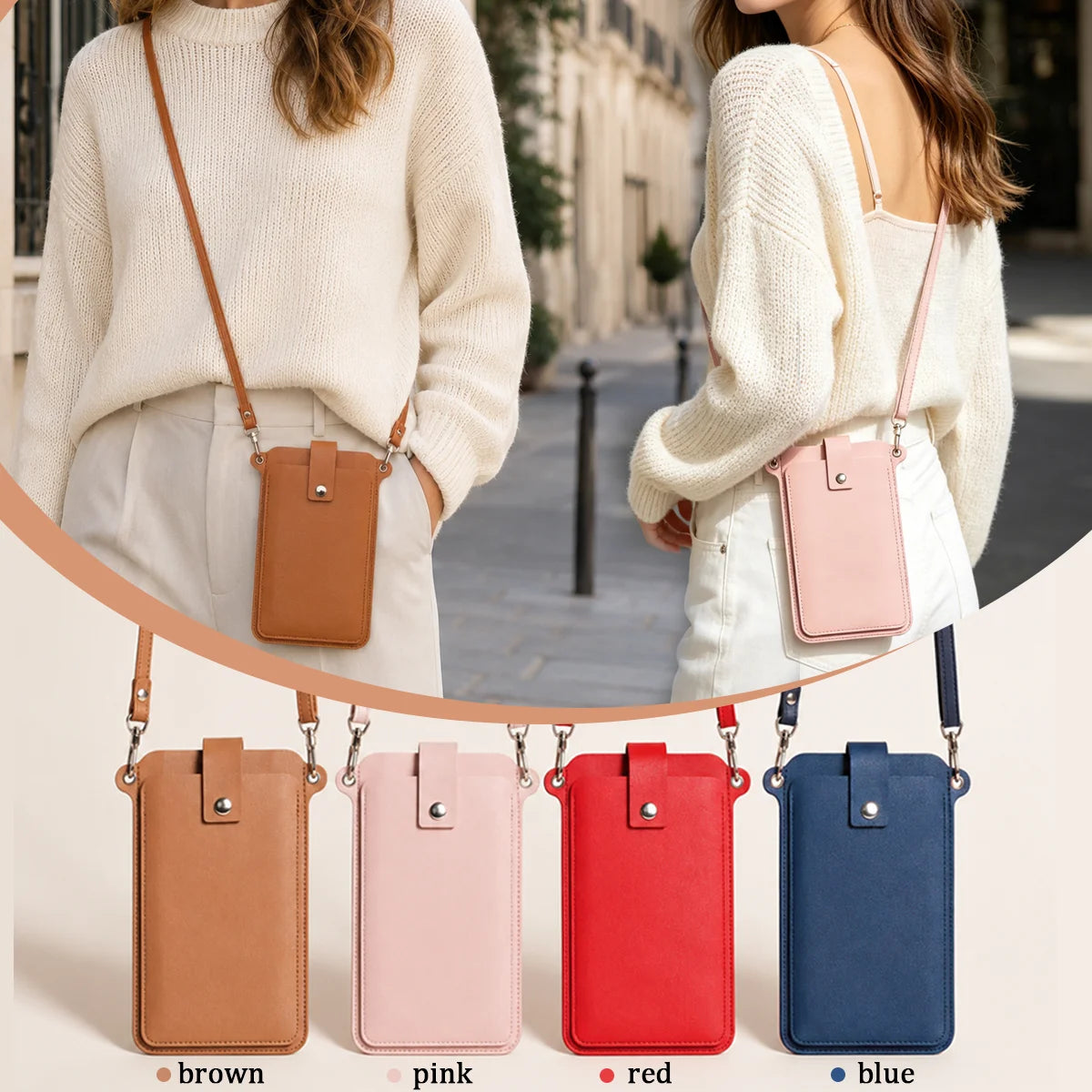 Double Take -- Leather Two-Phone Crossbody