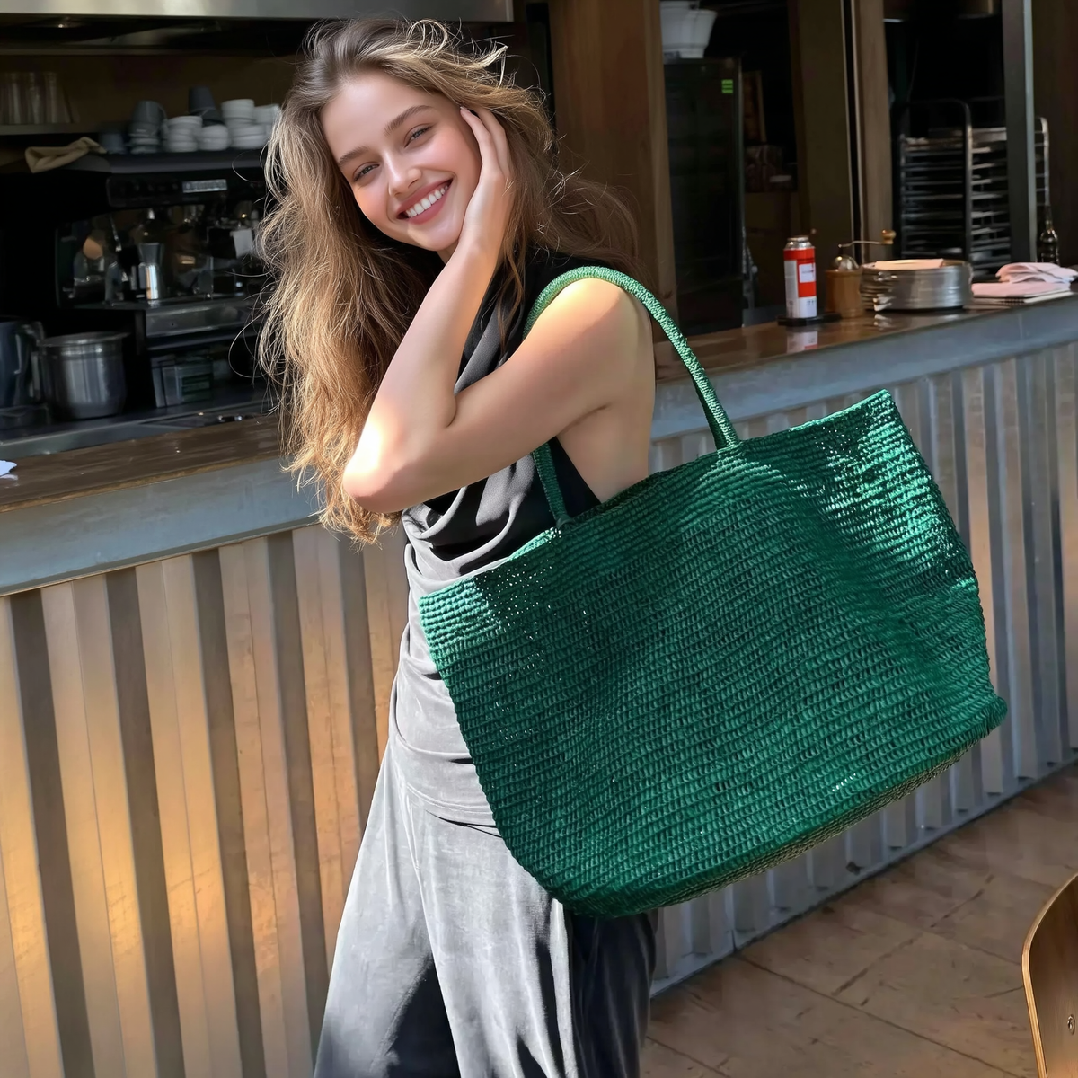 The Market Weave — Handwoven Rattan Tote