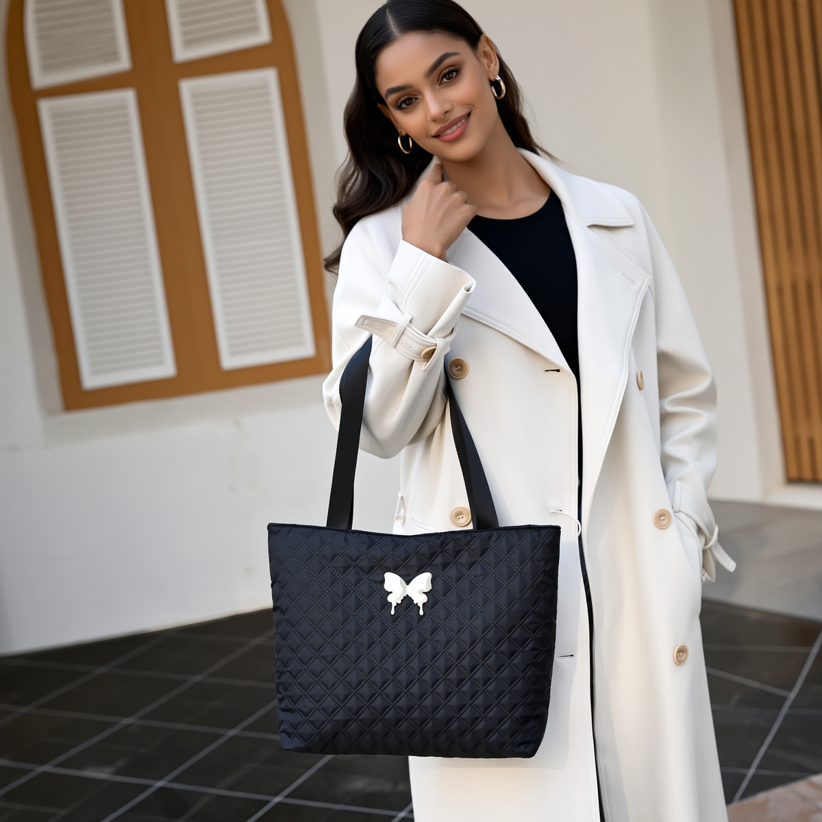 Papillon -- Quilted Nylon Tote