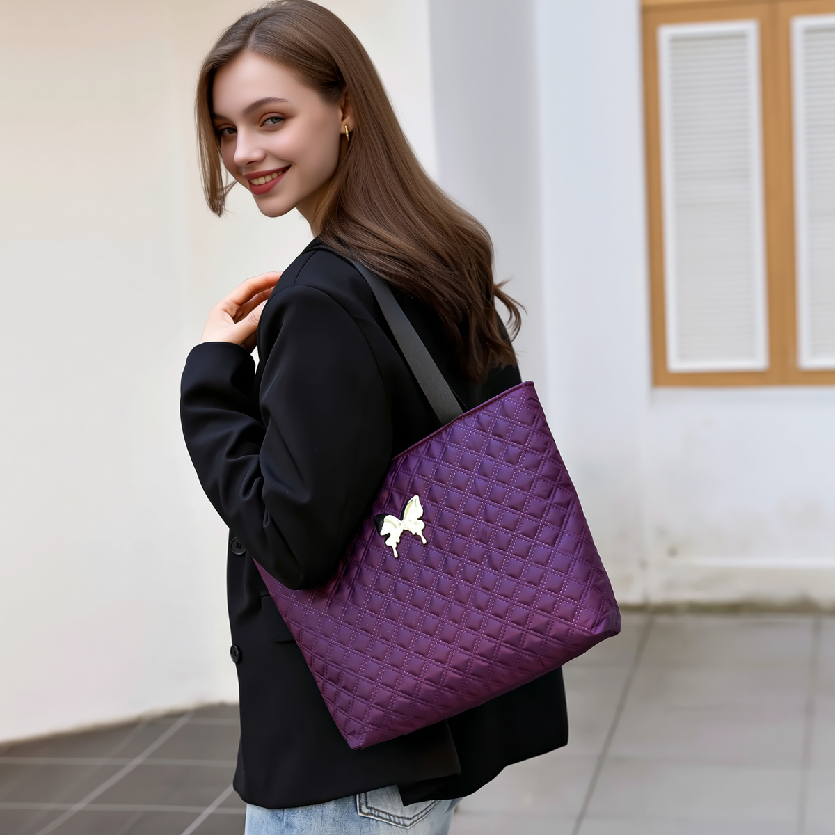Papillon -- Quilted Nylon Tote