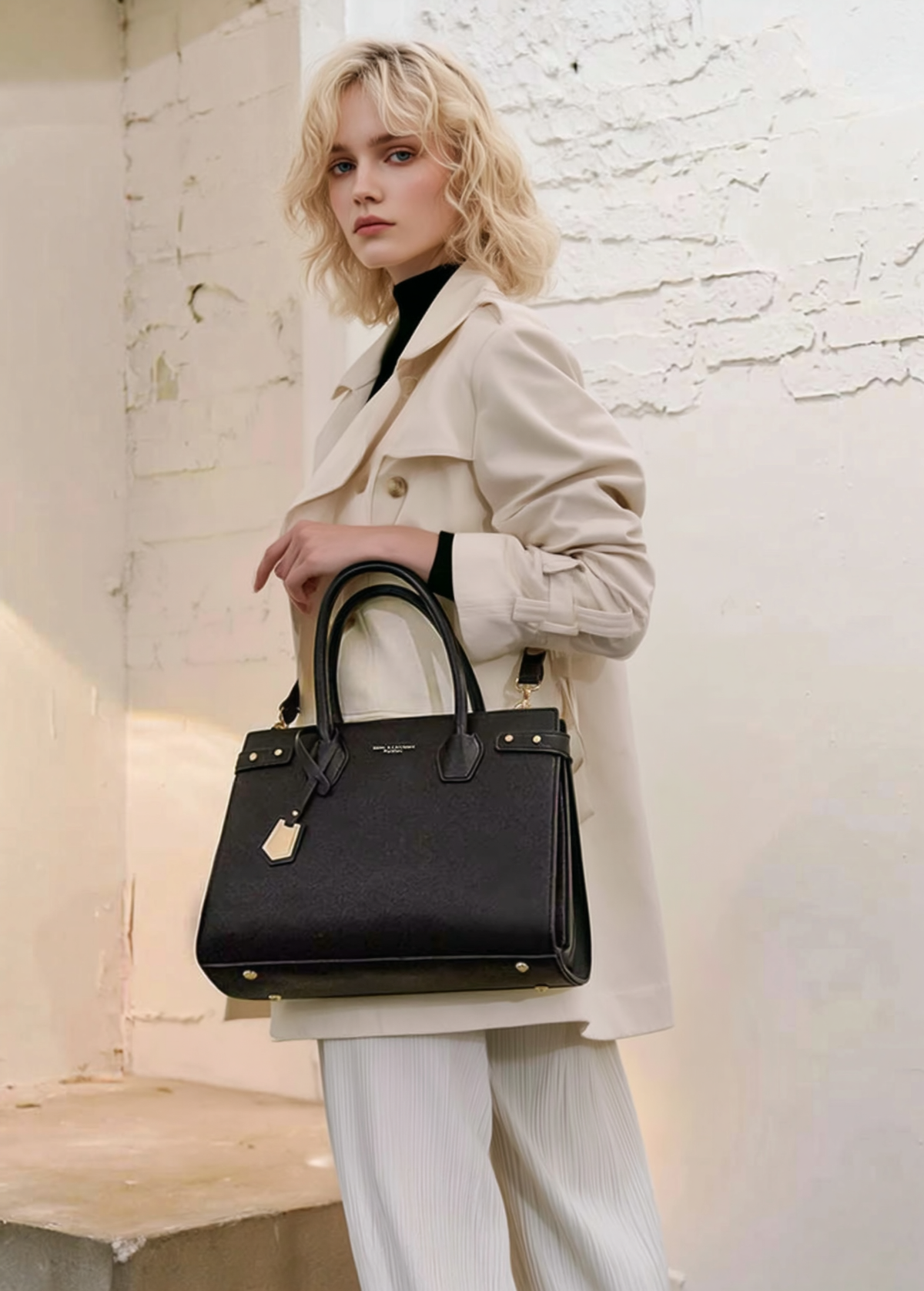 The Curator — Compartmented Top-Handle Satchel