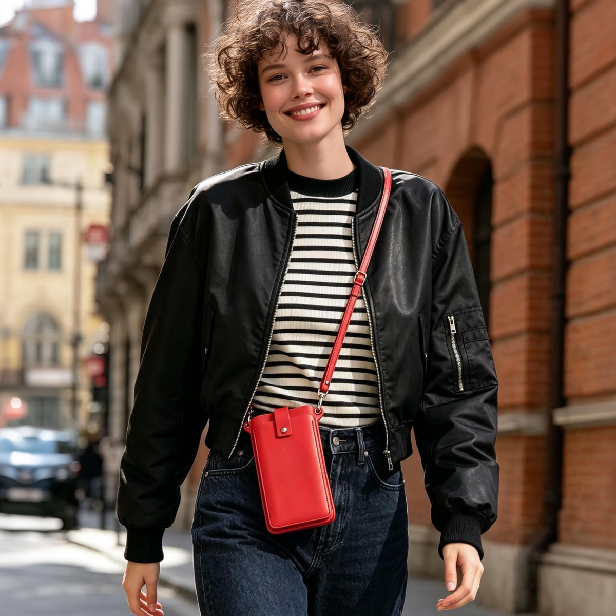 Double Take -- Leather Two-Phone Crossbody